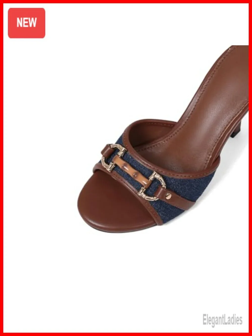 Women Open Toe Stiletto Mules Slip On Heeled Sandals Non-Slip Sole